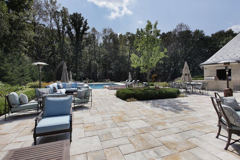 Limestone Patio Installation