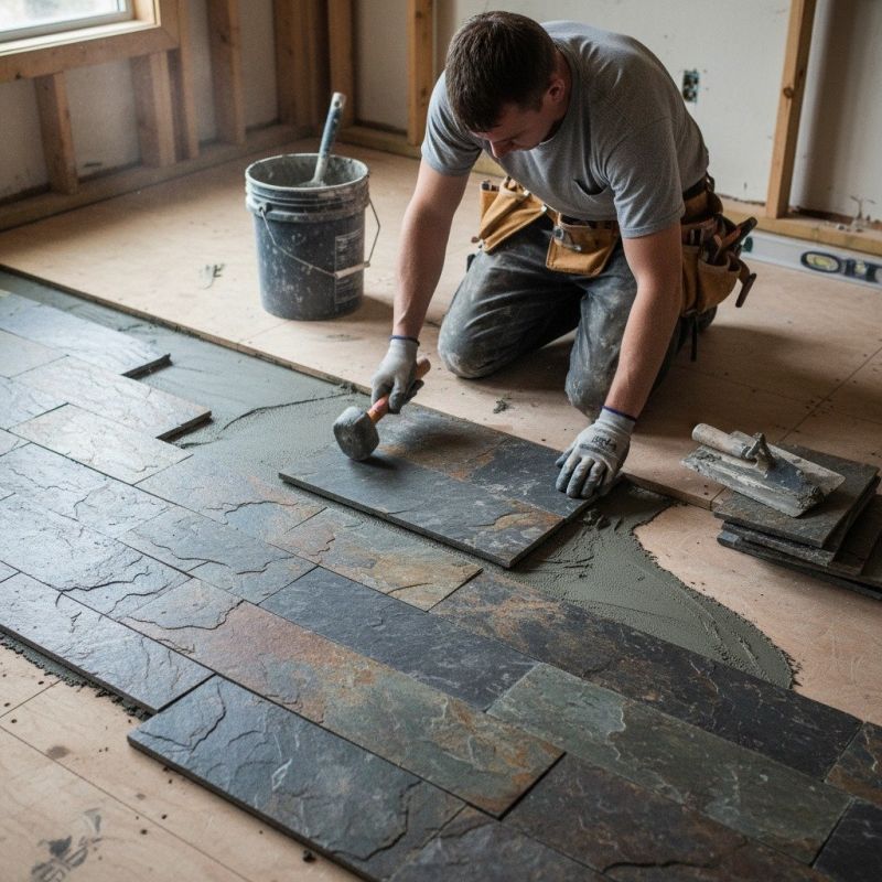 Slate Hardscape Installation