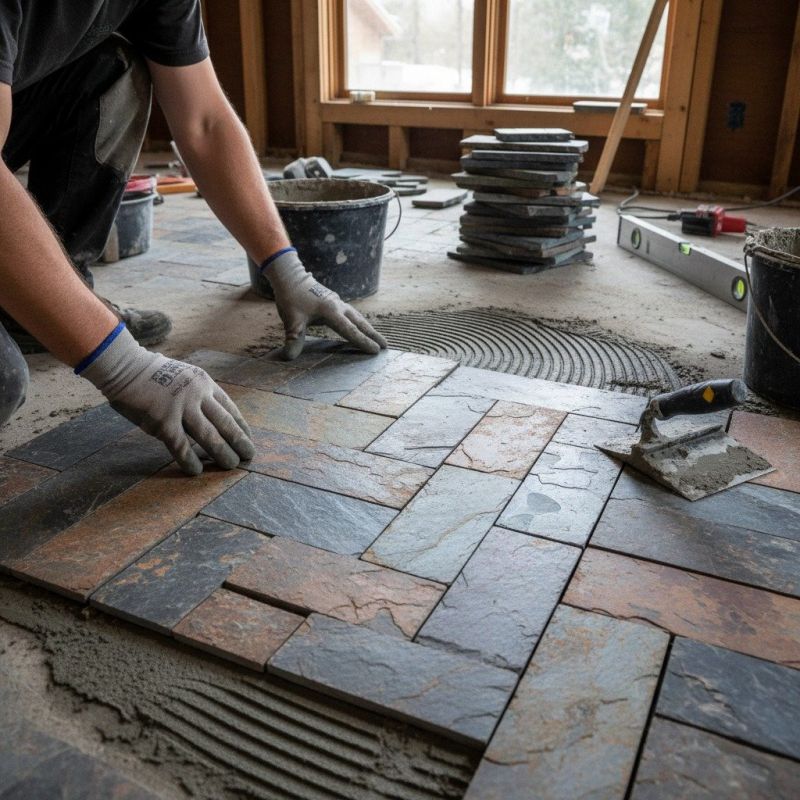 Slate Paving Installation